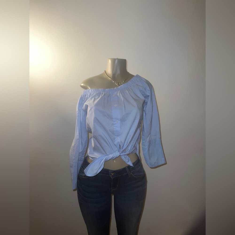 Blue Tie Top